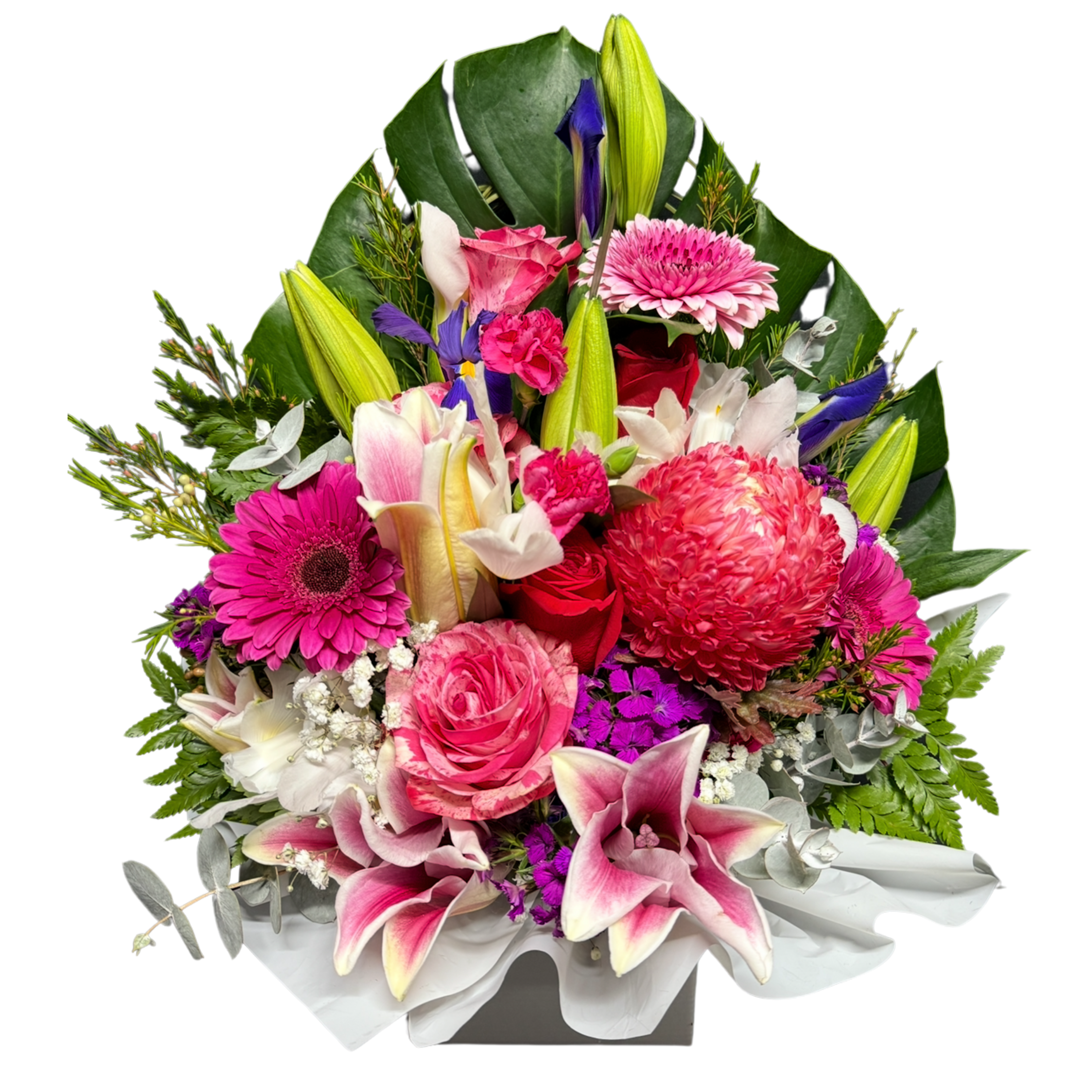Large Pink Box Arrangement