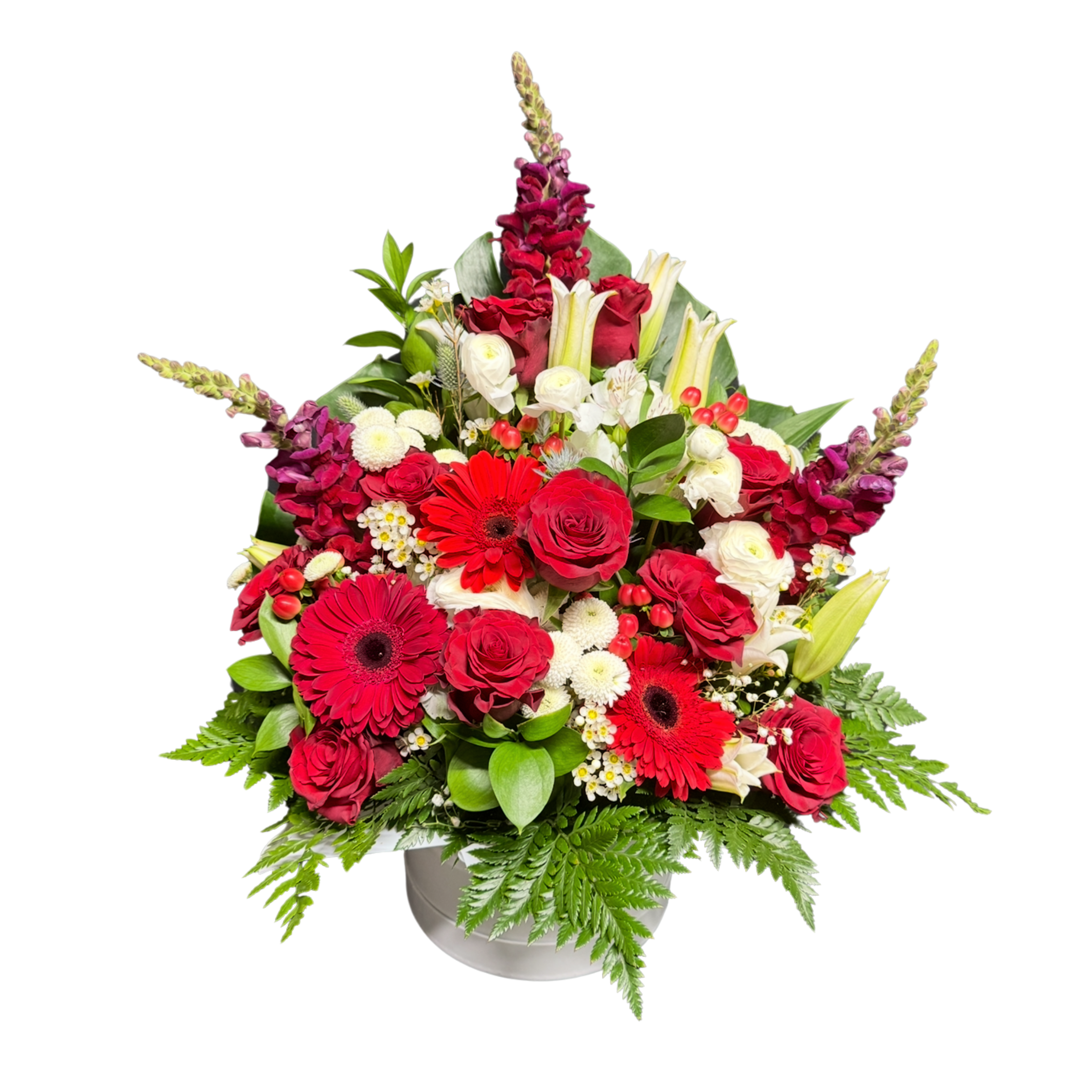 Large Red Box Arrangement