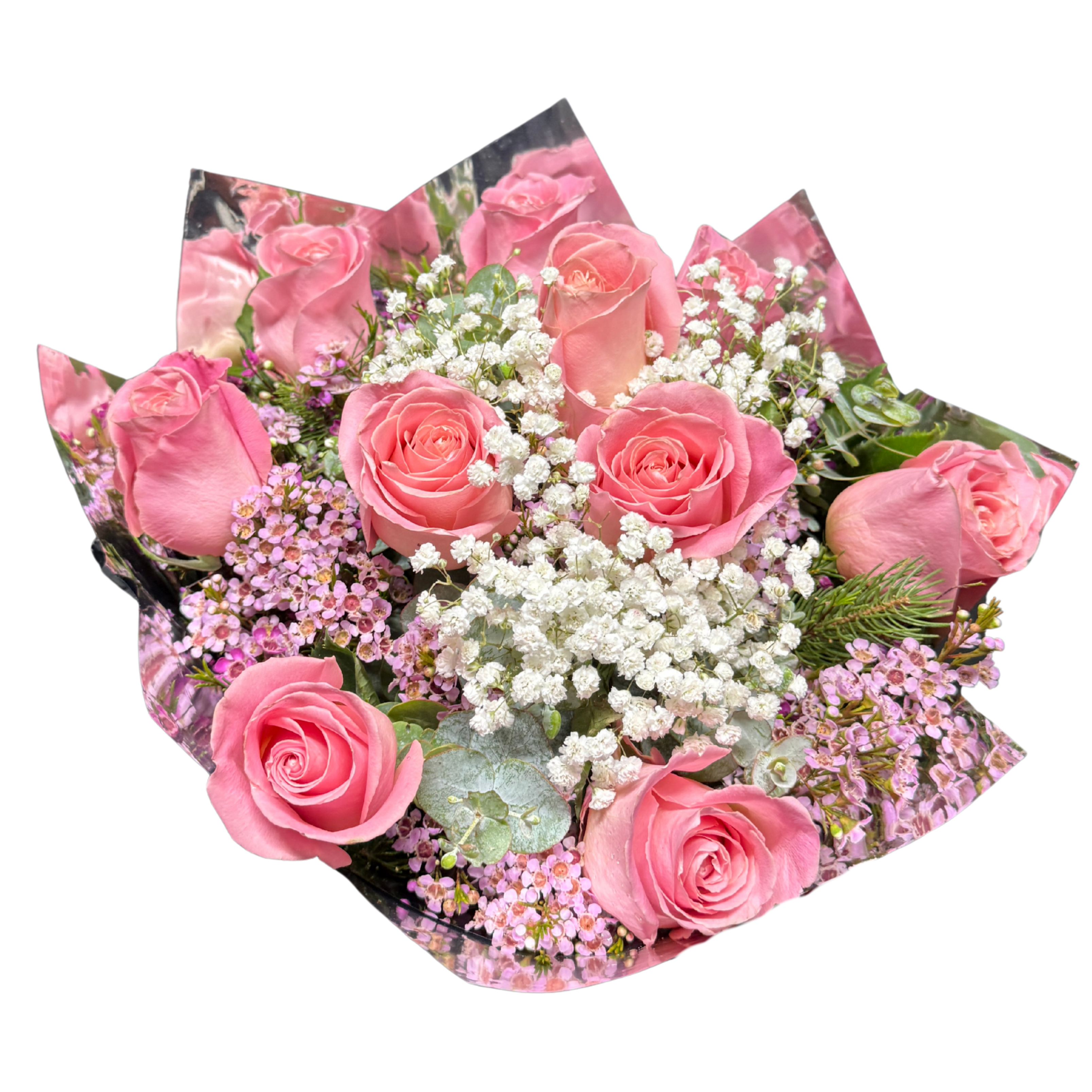 Large Pink Rose Bouquet